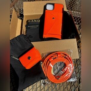 Bandolier Donna Side Slot Neon Orange crossbody iPhone 14 Plus